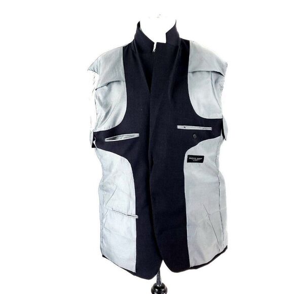 Pronto Uomo Wool 2 Button Suit Jacket 44R Gray Blazer - Picture 9 of 10